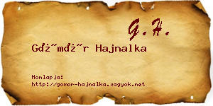 Gömör Hajnalka névjegykártya