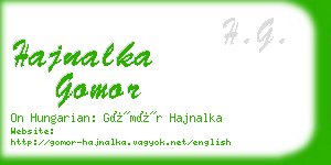 hajnalka gomor business card